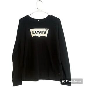 Black Levi's Crewneck Long Sleeve Sweatshirt